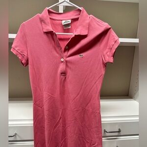 Pink Lacoste Polo Dress Size 36 (fits like a small 4)